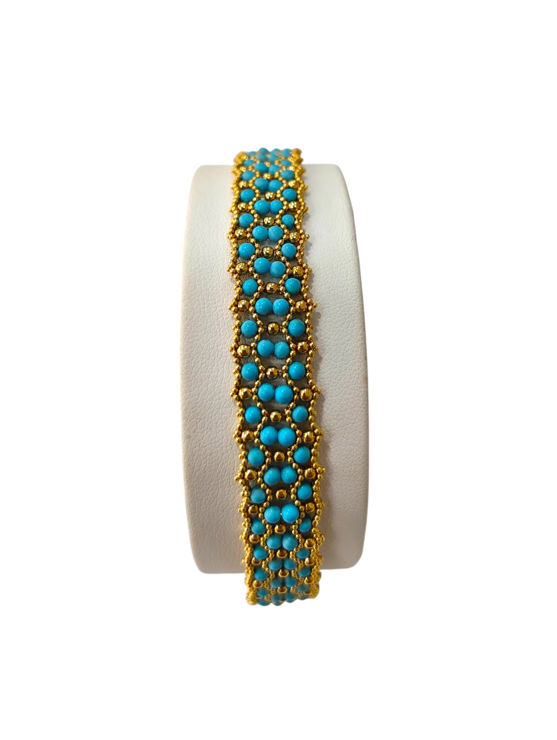 Bracciale donna in oro giallo 18kt con turchese