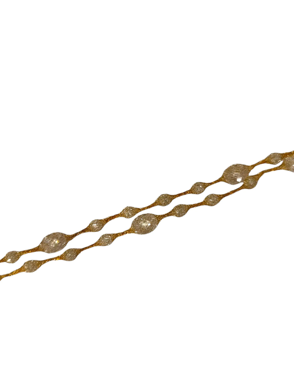 Bracciale donna in oro giallo 18kt effetto seta e pietre