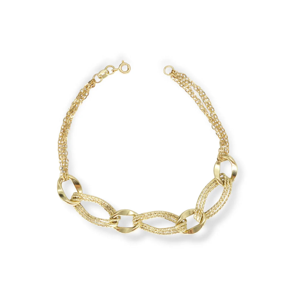 Bracciale donna in oro giallo 18kt elegante
