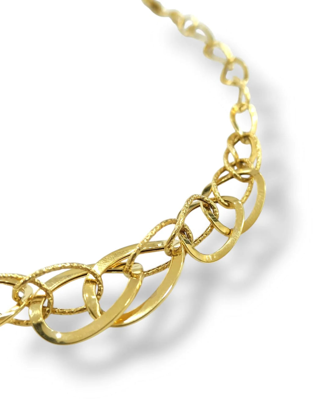 Damenarmband, 9 Karat Gelbgold, Igold-Kettengeflecht