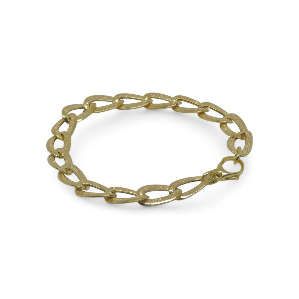 Bracciale donna in oro giallo 9 kt a catena classica liscia
