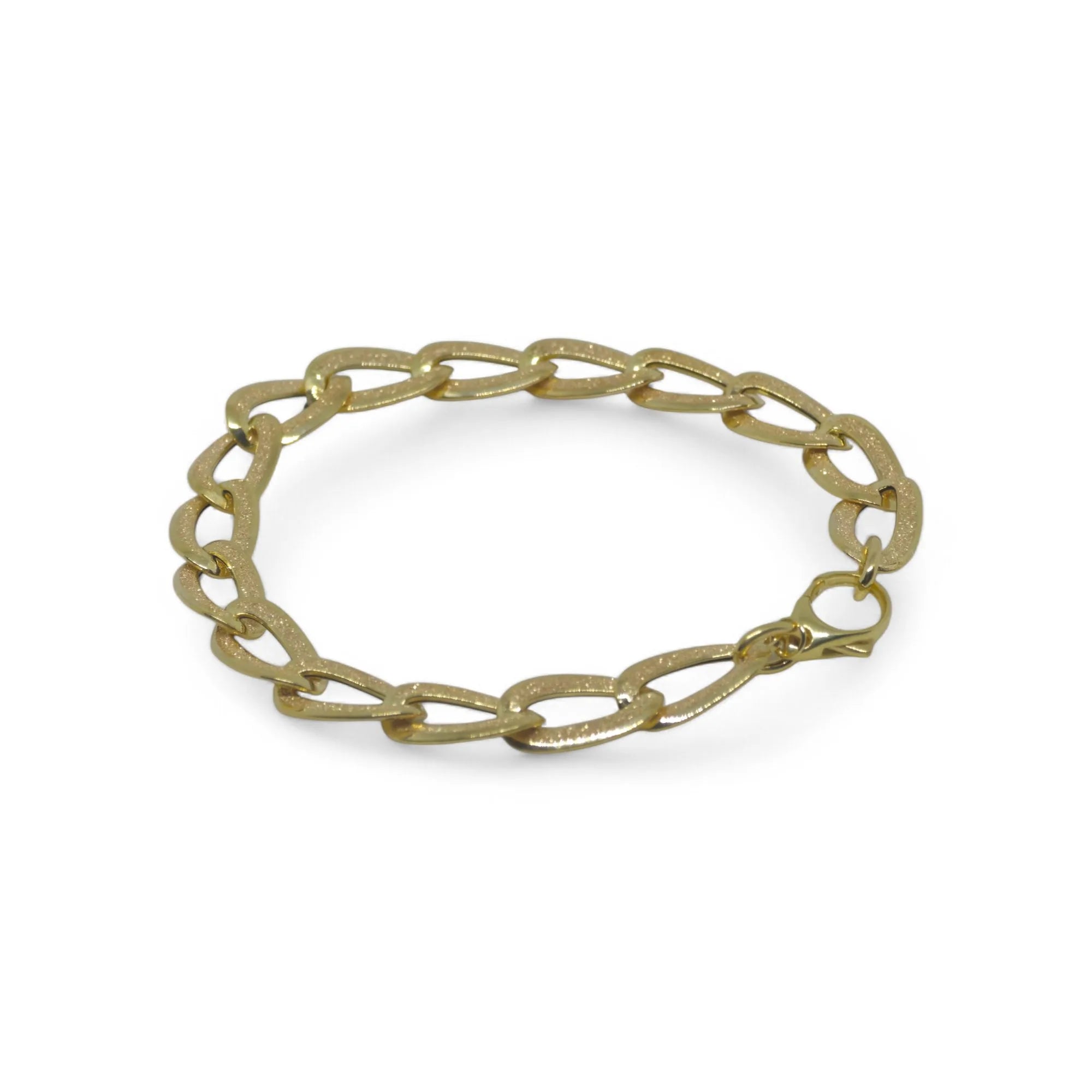 Bracciale donna in oro giallo 9 kt a catena classica liscia