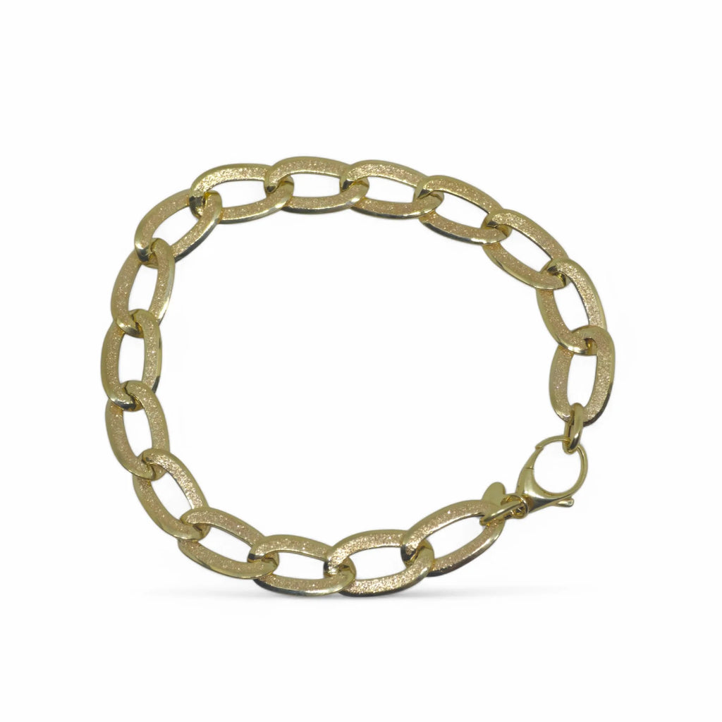Bracciale donna in oro giallo 9 kt a catena classica liscia