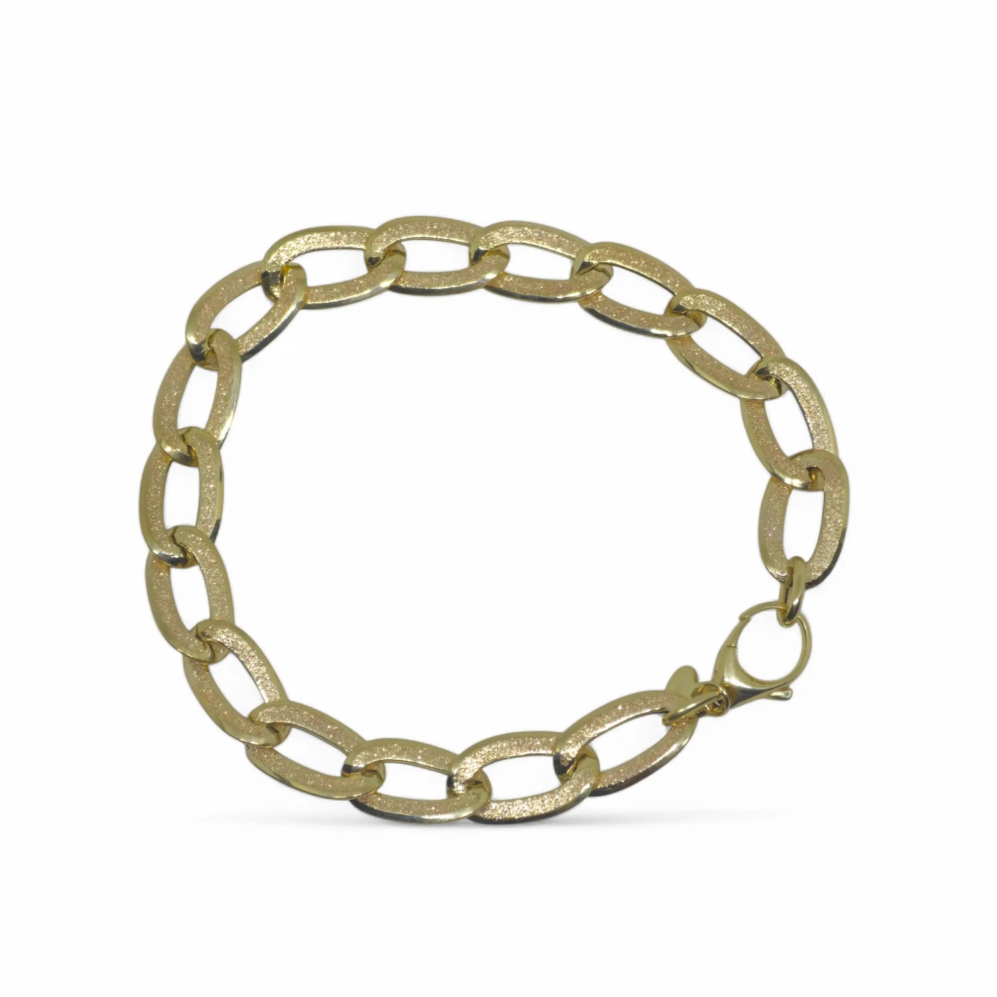 Bracciale donna in oro giallo 9 kt a catena classica liscia