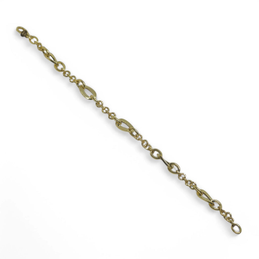 Bracciale donna in oro giallo 9 kt a catena lavorata