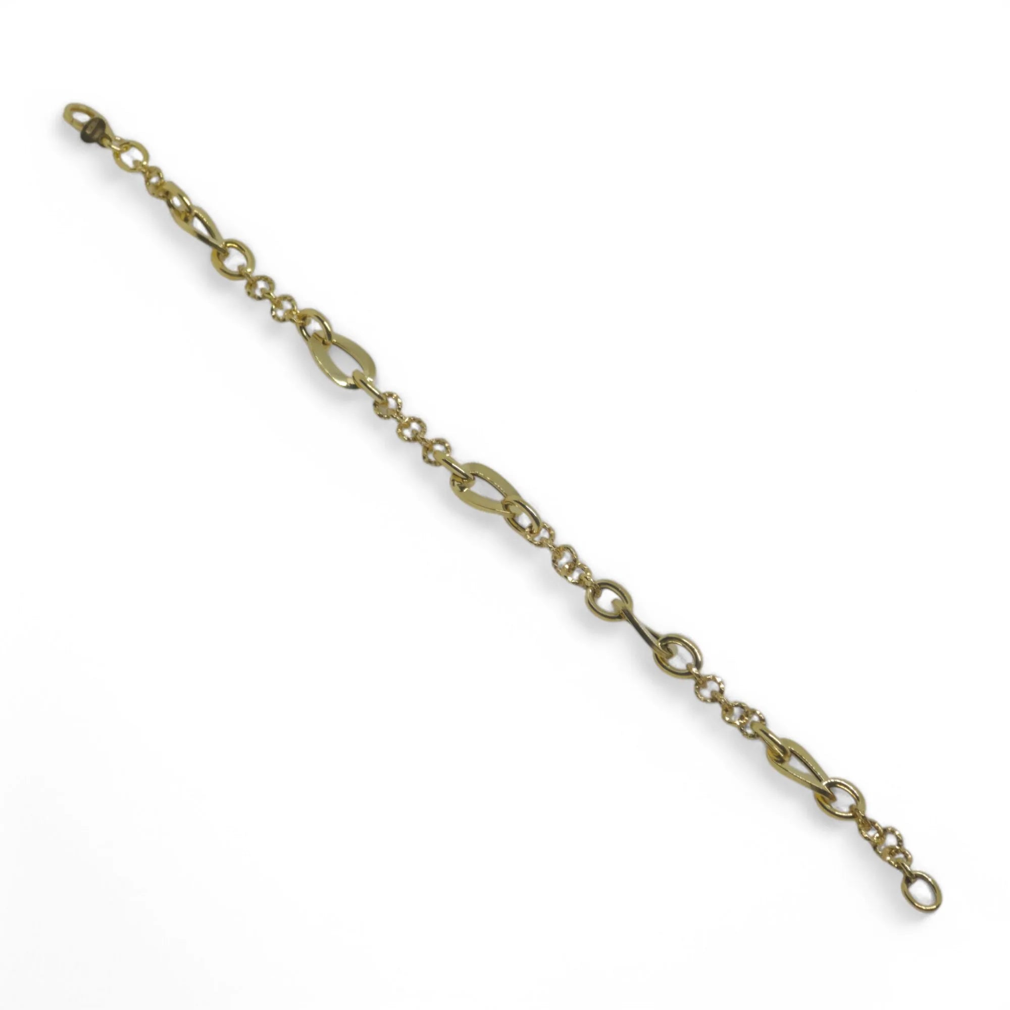 Bracciale donna in oro giallo 9 kt a catena lavorata