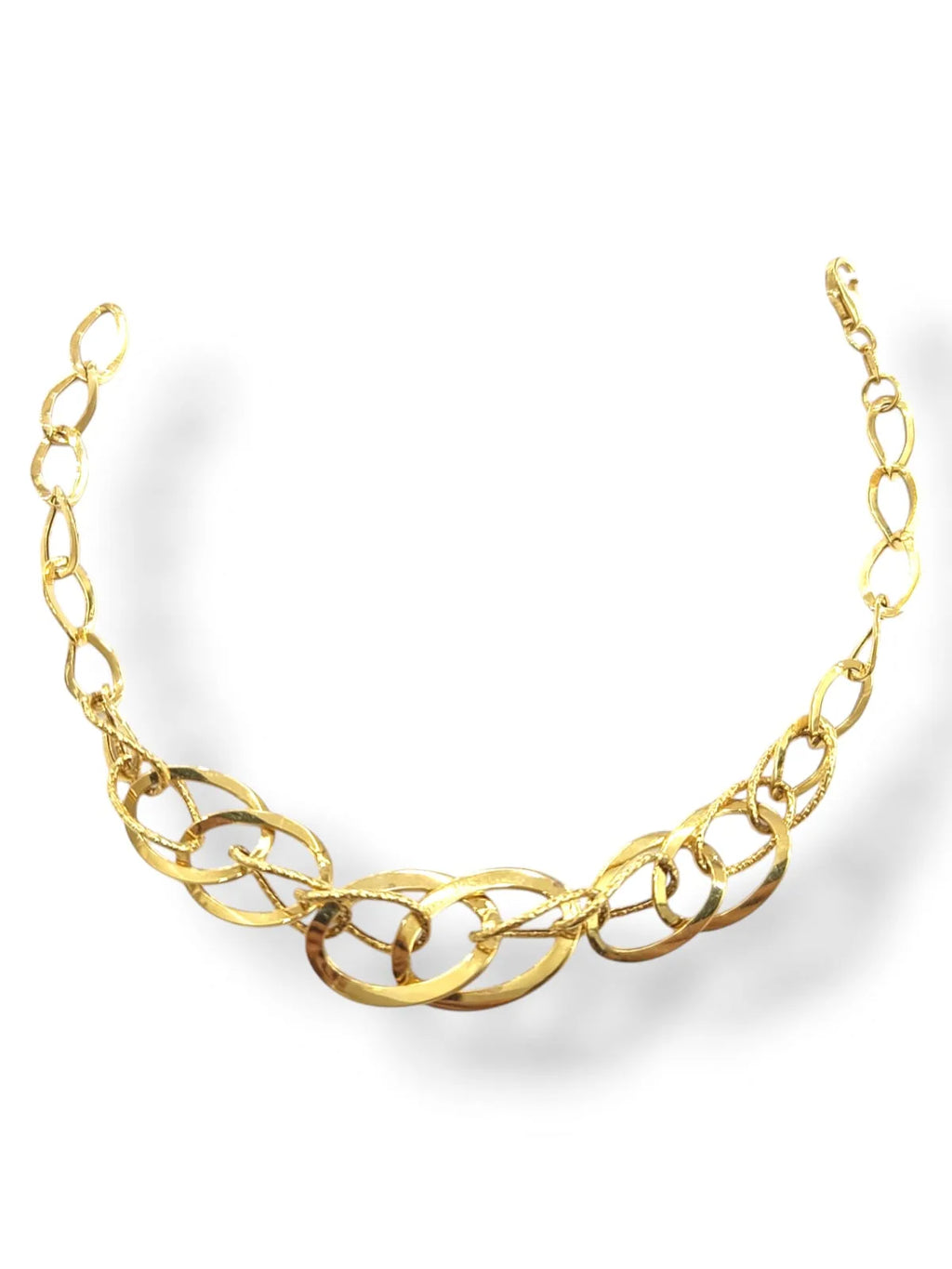 Damenarmband, 9 Karat Gelbgold, Igold-Kettengeflecht