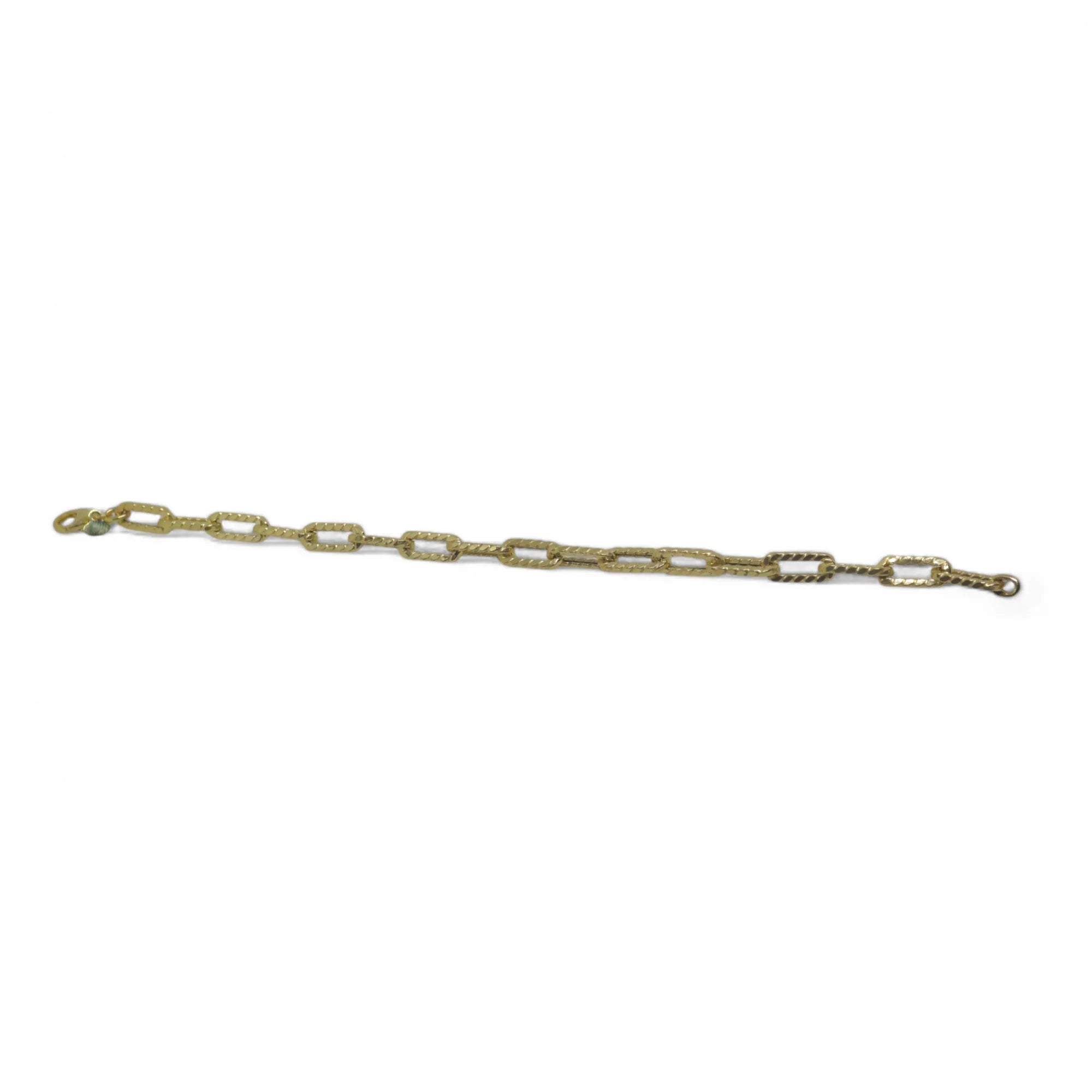 Bracciale donna in oro giallo 9 kt a catena martellata