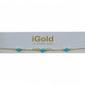 Bracciale donna in oro giallo 9 kt con corallo azzurro
