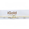 Damenarmband aus 9 kt Gelbgold mit Herz und Perlen