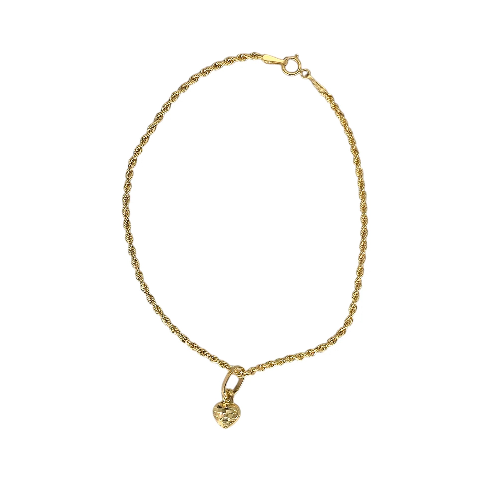Damenarmband aus 18 Karat Gelbgold mit Herz