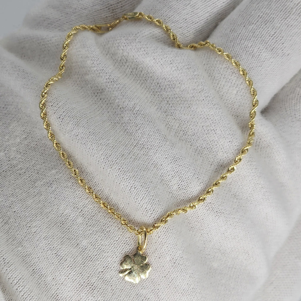 Bracciale donna in oro giallo con quadrifoglio 18kt