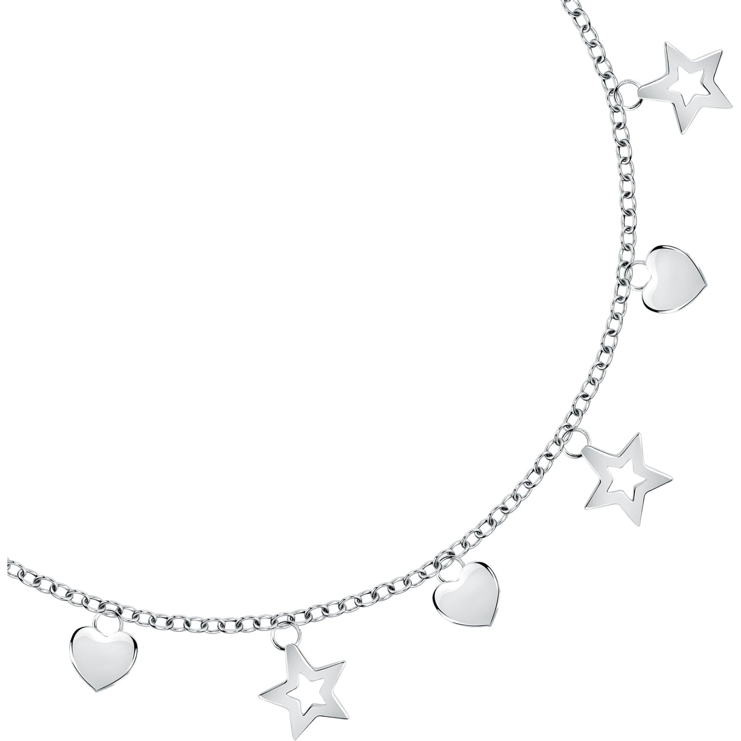 Bracciale donna la petite story in argento con cuore e stella lps05awv14