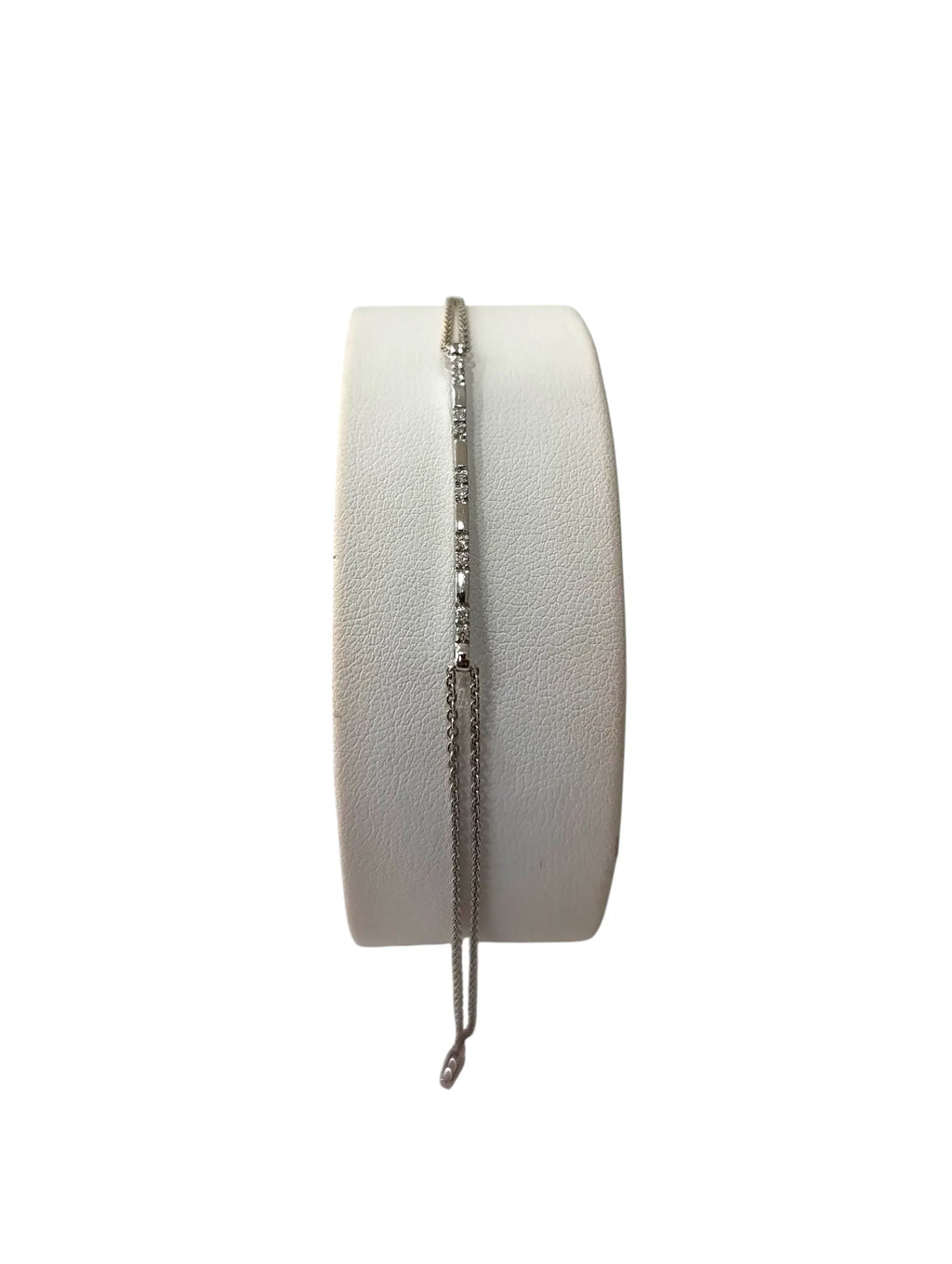 Bracciale donna mezzo tennis in oro bianco con diamanti