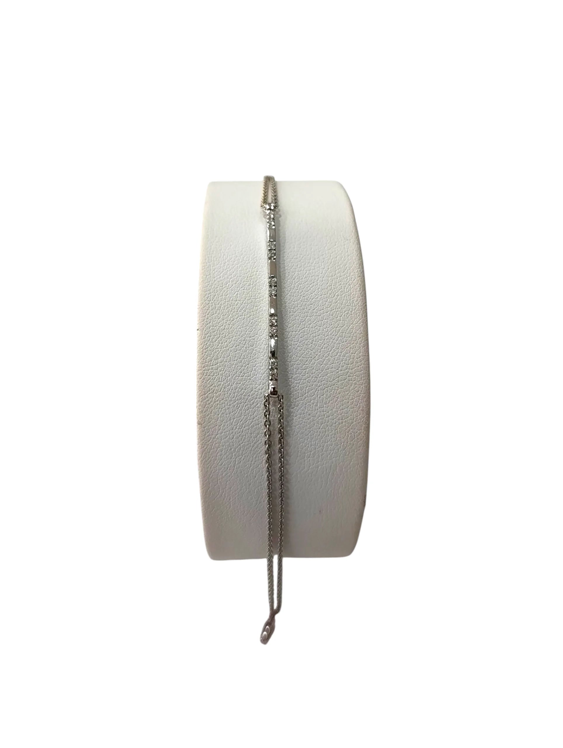 Bracciale donna mezzo tennis in oro bianco con diamanti