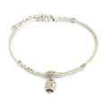 Bracciale donna orizzonte in argento 925, zirconi e Campanella della fortuna