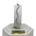 Bracciale donna rigido ondulato in oro bianco 18 kt
