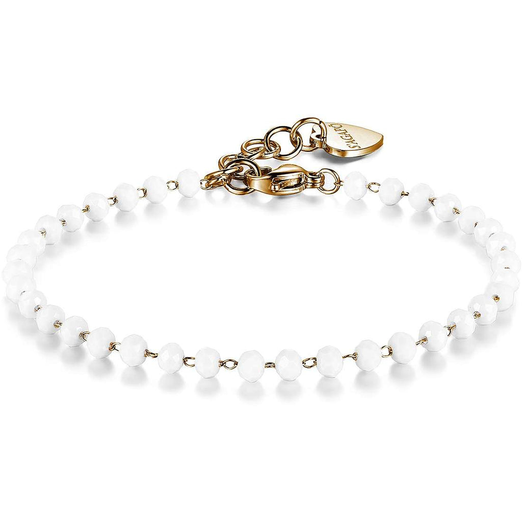 Damenarmband Sagapò HAPPY shac62 mit weißen Kugeln