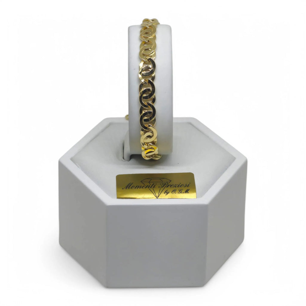 Bracciale donna stile moderno in oro giallo 18 carati