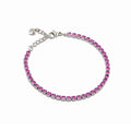 Bracciale donna tennis Ops in acciaio e zirconi fucsia opsbr-899