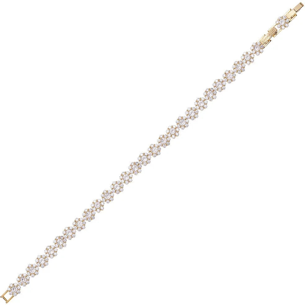 Bracciale donna tennis con fiori e zirconi Ottaviani