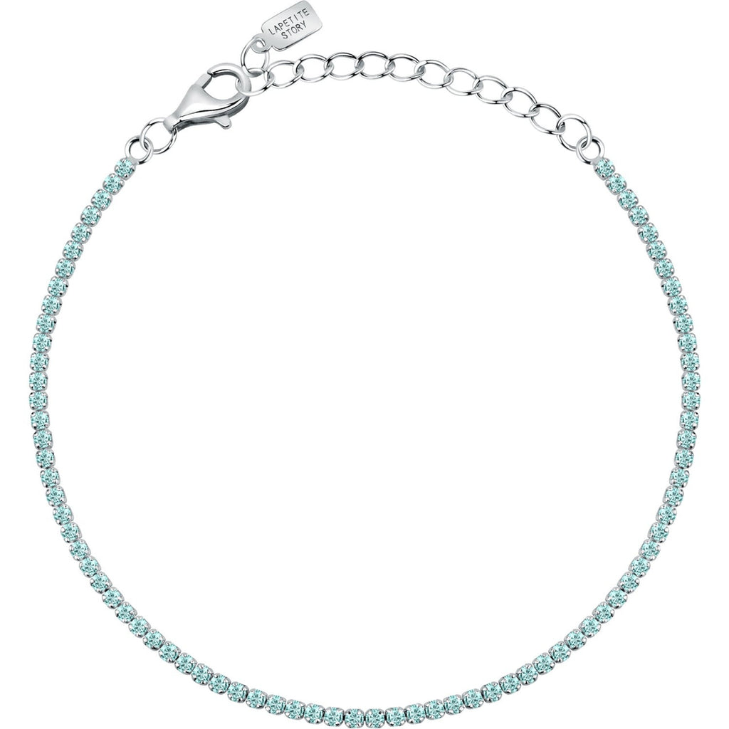 Damen Tennisarmband aus Silber mit blauen Steinen Le petite story lps05awv35