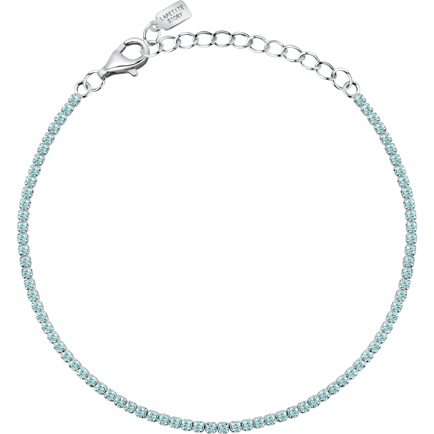 Damen Tennisarmband aus Silber mit blauen Steinen Le petite story lps05awv35