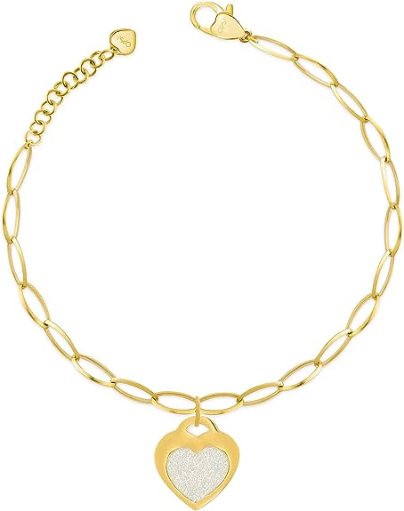 Vergoldetes Damenarmband mit Herzanhänger der Marke ops objects opsbr-765