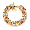 Bracciale groumette smalto beige e bordeaux Unoaerre donna 2183