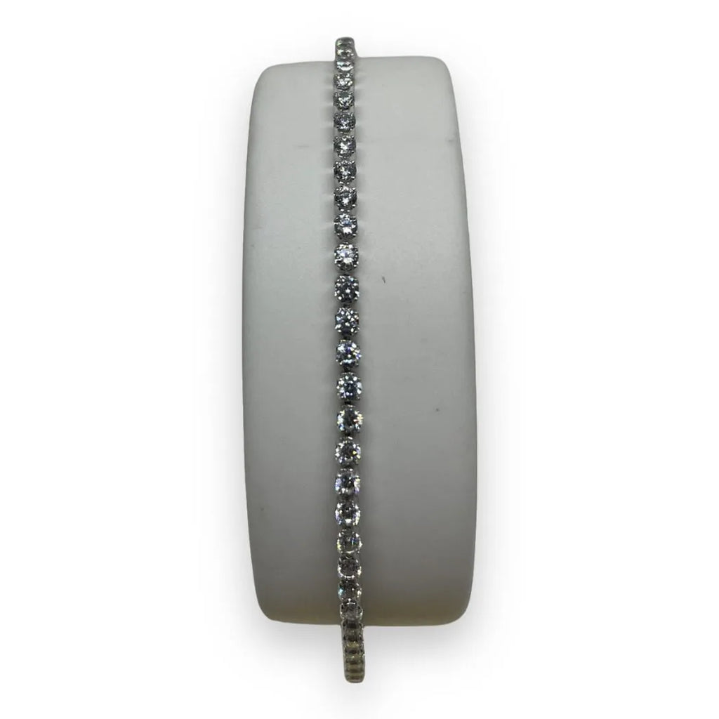 Bracciale iGold Tennis Oro Bianco 9KT con Zirconi bianchi