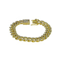 Bracciale in Acciaio Dorato Maglia Cubana - Stile Rapper e Trapper
