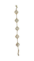 Bracciale in Argento dorato 925 con Fiori bianchi