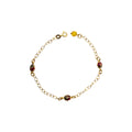 Bracciale in Oro 18 Carati 750 con Coccinelle Smaltate in serie