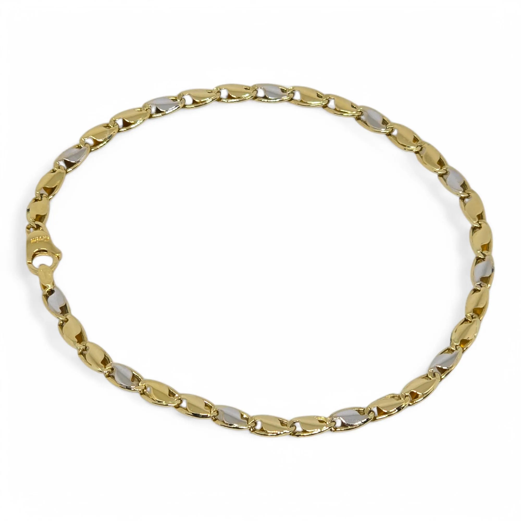 Bracciale in Oro 18kt 750 Maglia piatta intagliata