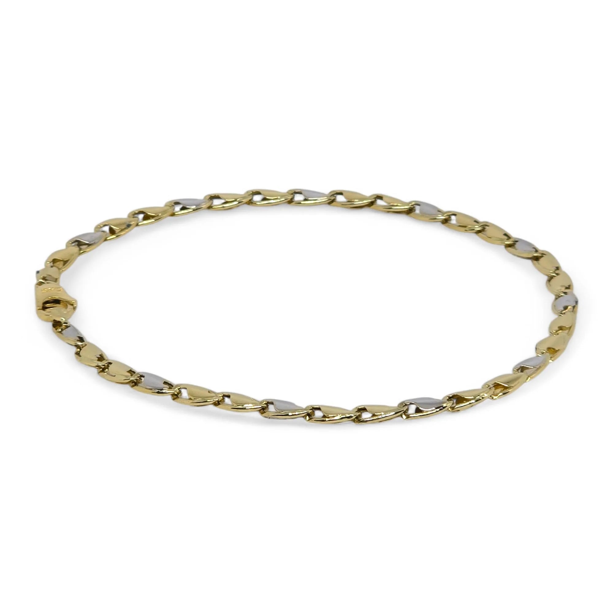 Bracciale in Oro 18kt 750 Maglia piatta intagliata
