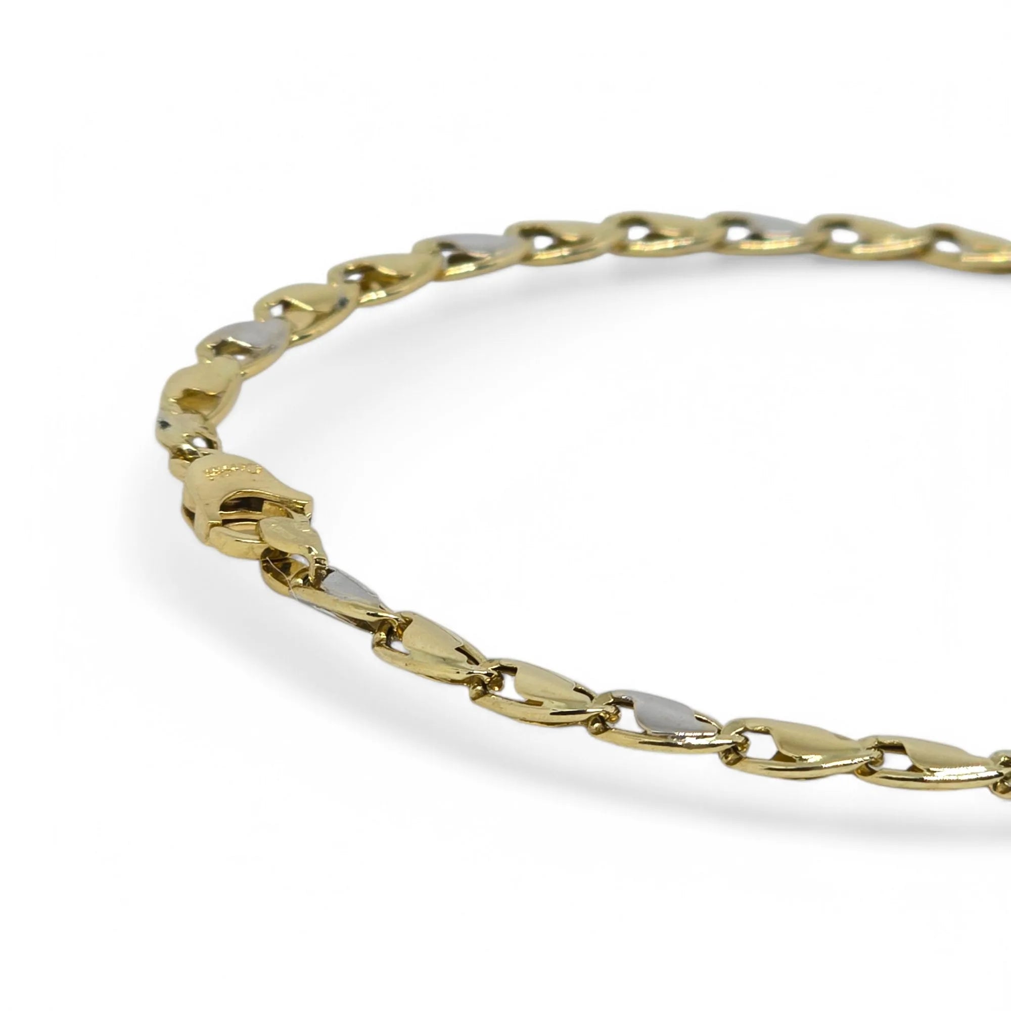 Bracciale in Oro 18kt 750 Maglia piatta intagliata