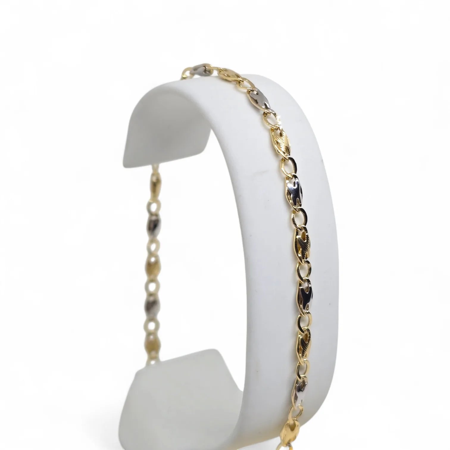 Bracciale in Oro 18kt Bicolore (Oro Giallo e Bianco) – Eleganza e Design