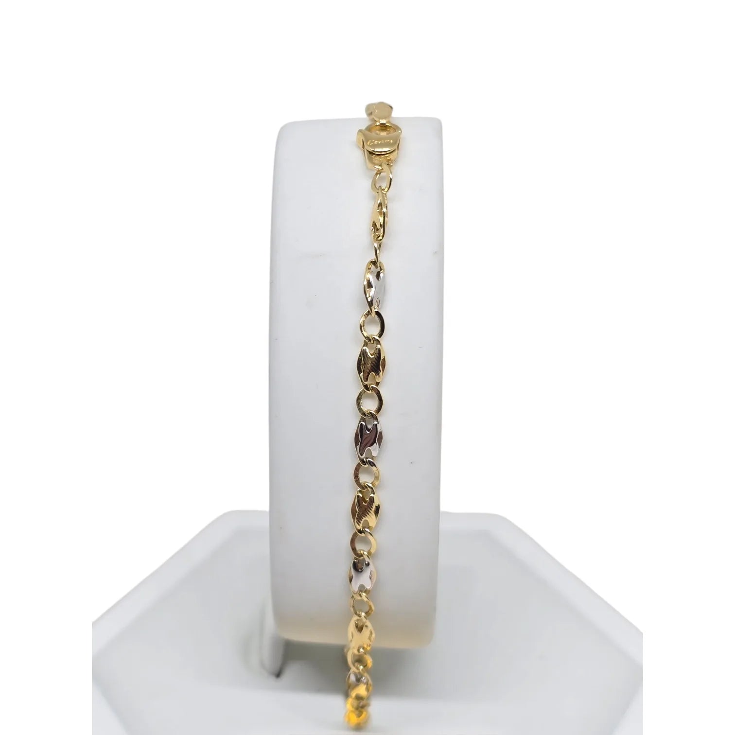 Bracciale in Oro 18kt Bicolore (Oro Giallo e Bianco) – Eleganza e Design