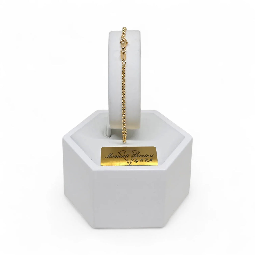 Bracciale in Oro 18kt Giallo con Maglia a Catena Micro – Eleganza Sottile