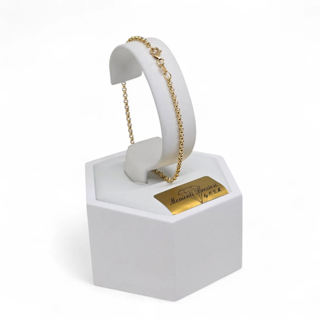 Bracciale in Oro 18kt Giallo con Maglia a Catena Micro – Eleganza Sottile