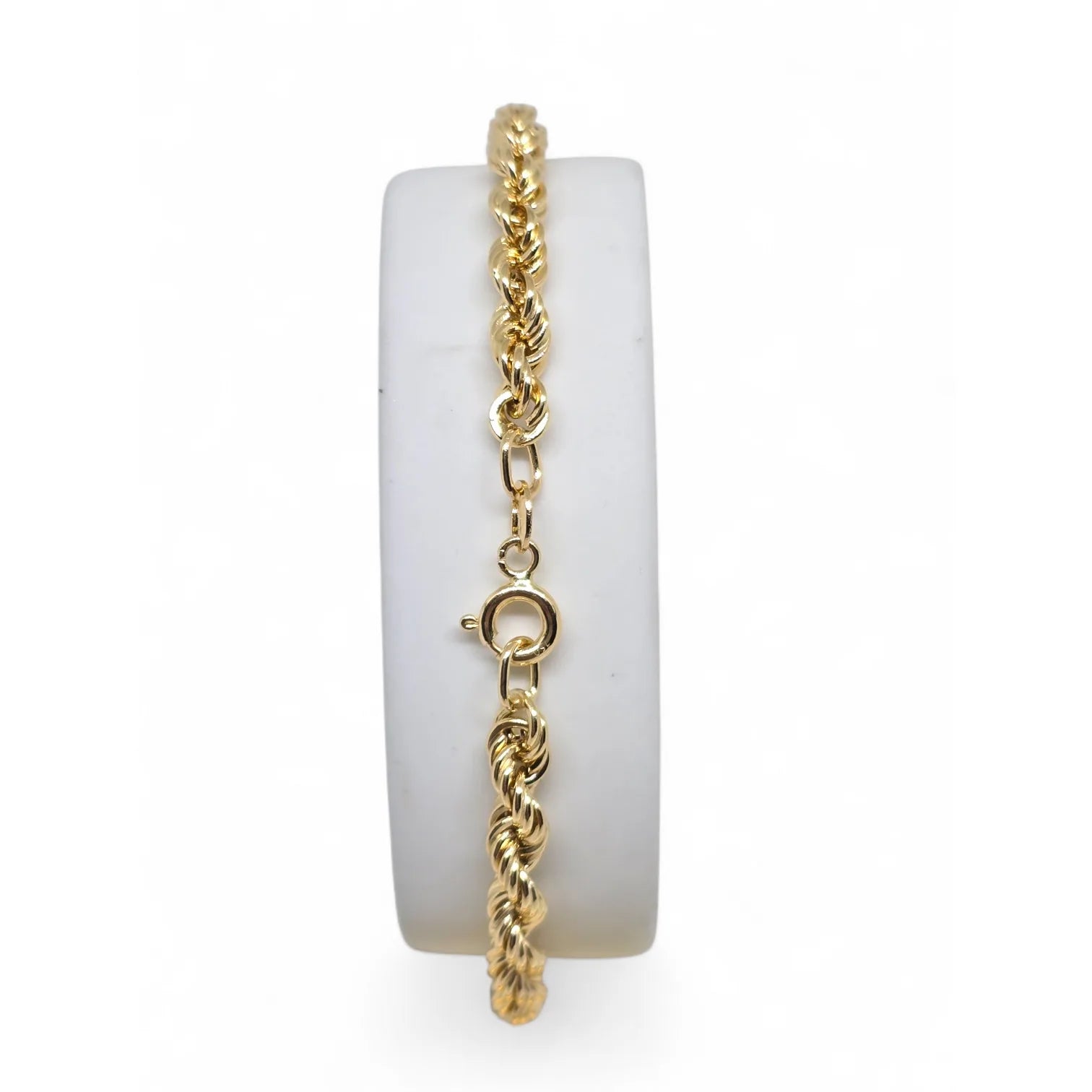 Bracciale leggero in Oro 18kt Giallo con Maglia a Funetta