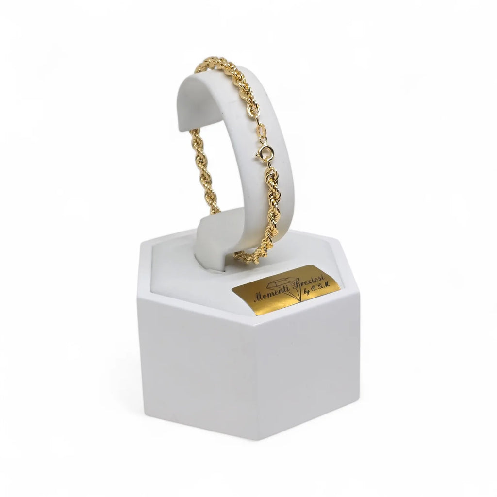 Bracciale in Oro 18kt Giallo con Maglia a Funetta