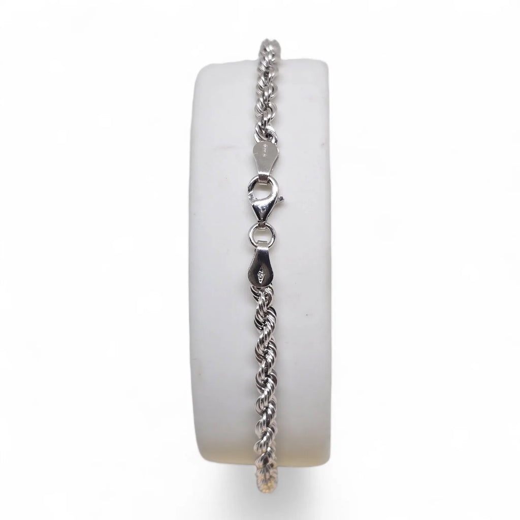 Bracciale in Oro 18kt Maglia Funetta (Oro Bianco) – Resistente e Moderno