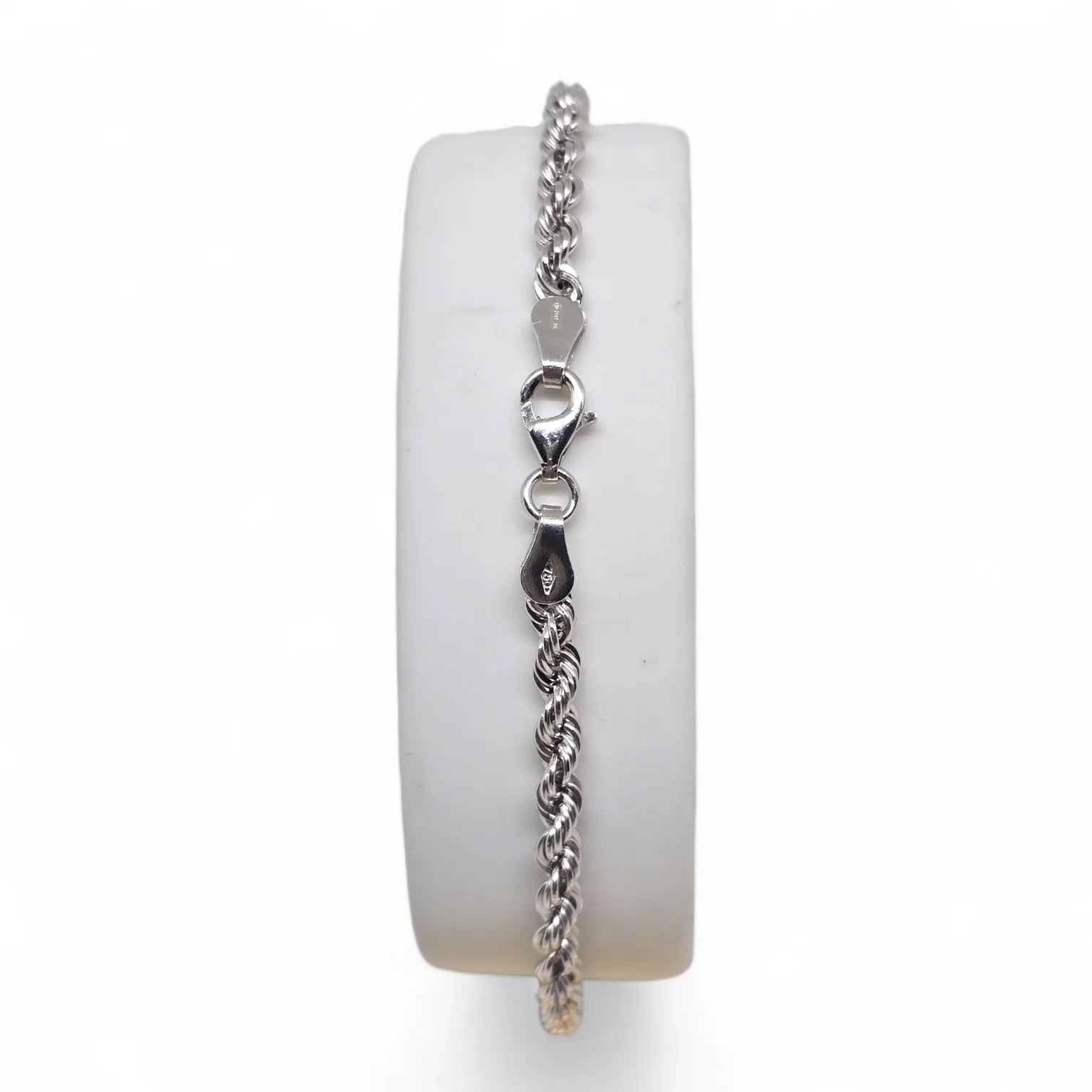 Bracciale in Oro 18kt Maglia Funetta (Oro Bianco) – Resistente e Moderno