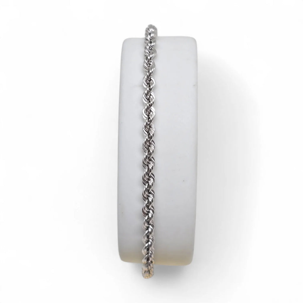 Bracciale in Oro 18kt Maglia Funetta (Oro Bianco) – Resistente e Moderno
