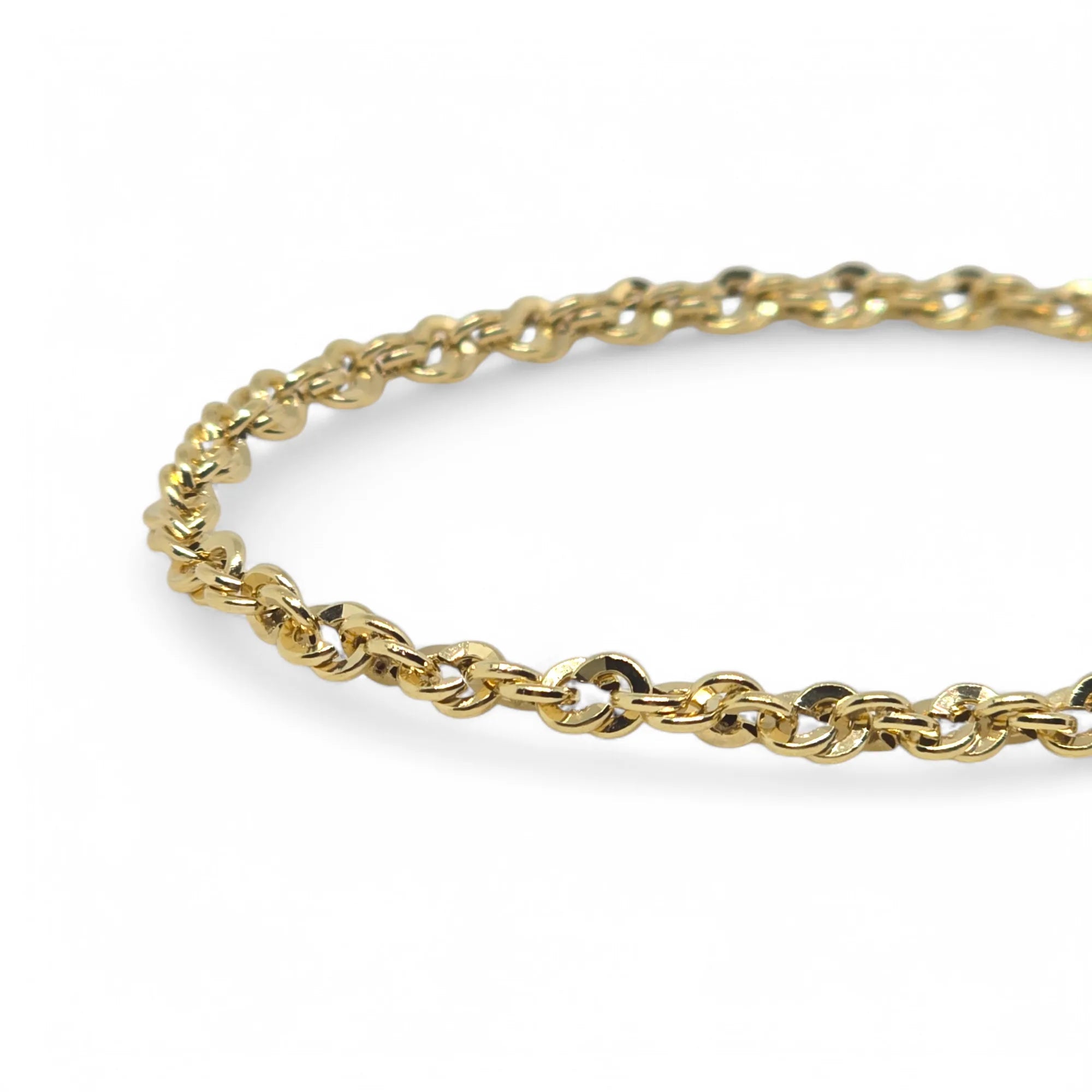 Bracciale in Oro 9kt 375 Maglia Intrecciata Elegante e Brillante