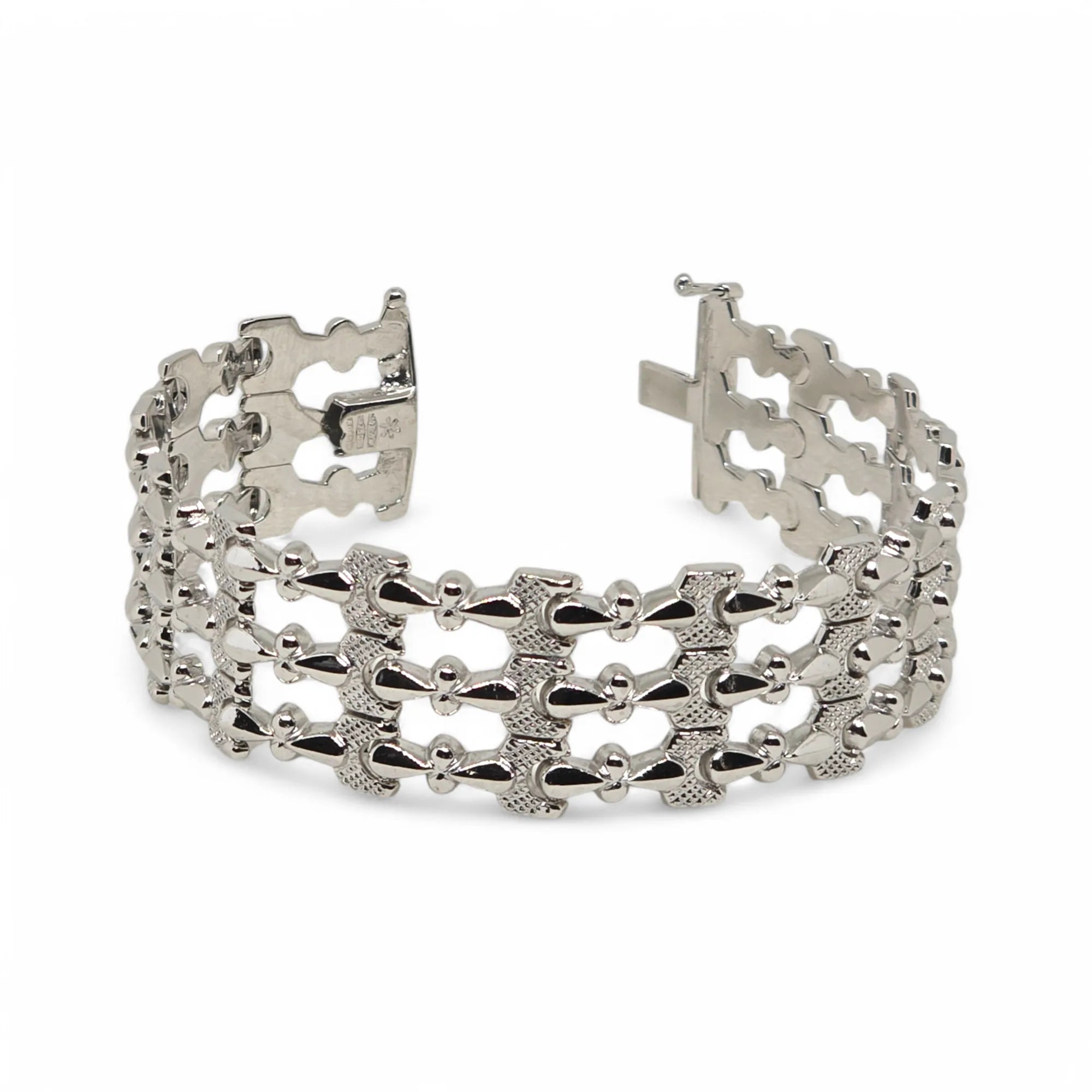 Bracciale in Oro Bianco 750 18 KT Lavorazione Artigianale
