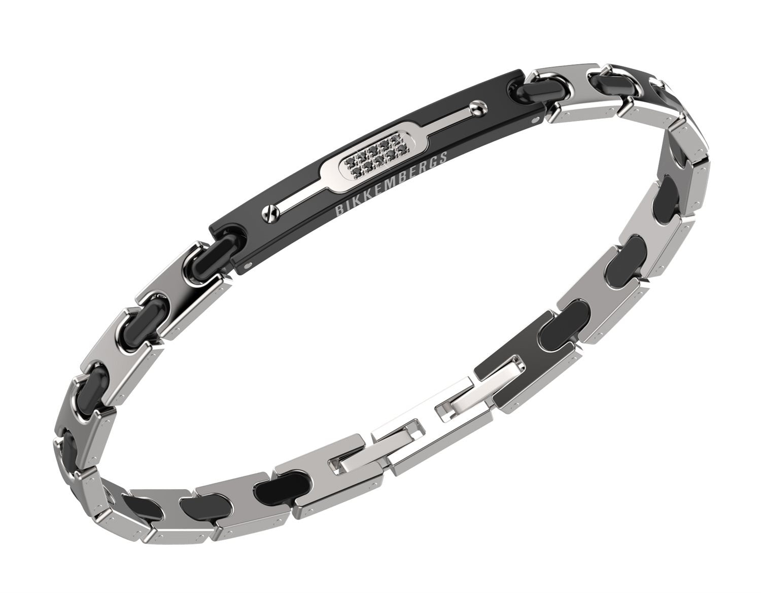 Herrenarmband aus Edelstahl mit Diamanten Bikkembergs