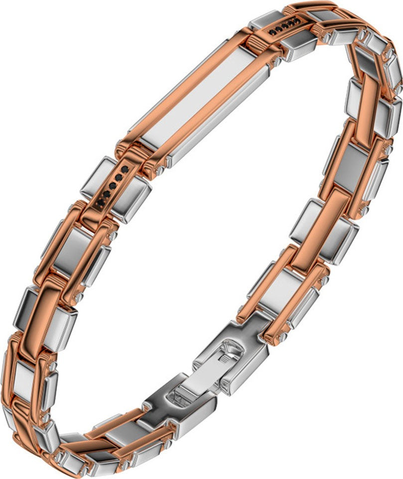 Bracciale in acciaio uomo con diamanti Bikkembergs PERB10WR