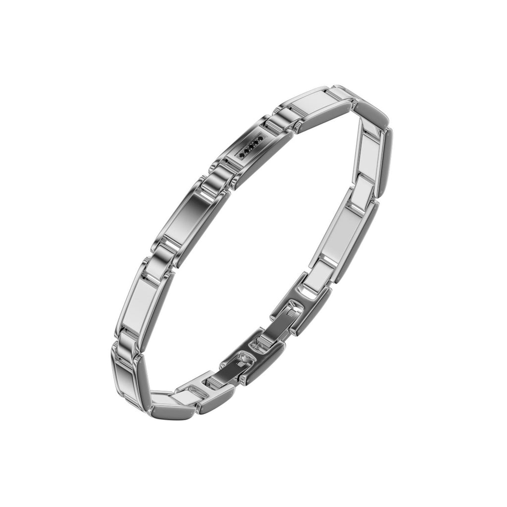 Bracciale in acciaio uomo con diamanti Bikkembergs PERB18WW